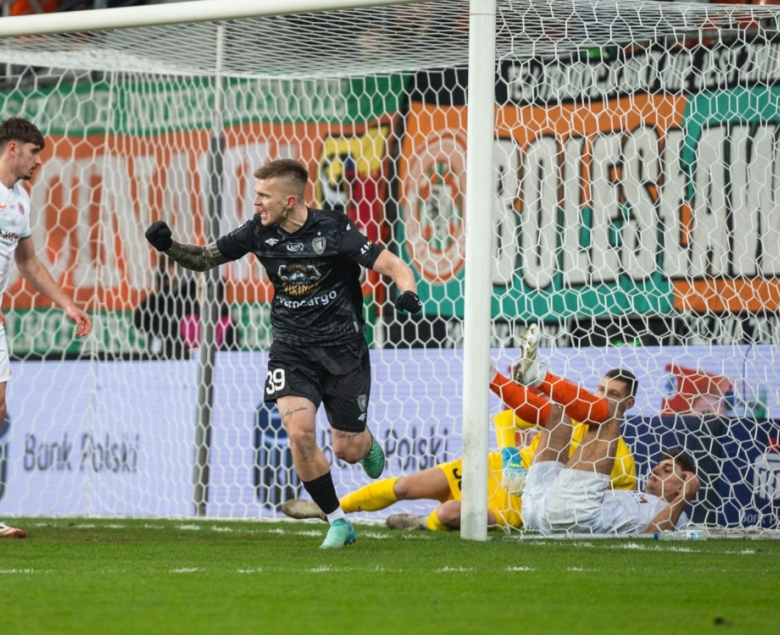 Maciej Rosołek zdobył zwycięskiego gola w Lubinie.
Foto: piast-gliwice.eu