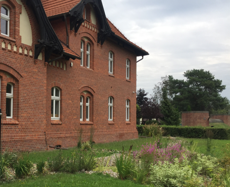 Ogród deszczowy w gruncie (Muzeum Wodociągów w Bydgoszczy)